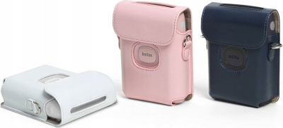 Çantë mbrojtëse LoveInstant për Fujifilm Instax Mini Link 2, lëkurë eko, me rrip, rozë