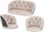 Set jastëkësh për mobilje prej shporte, 3 copë, 100x50 cm, 50x50 cm, ngjyrë neutrale