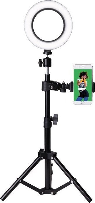 Set studio për krijues EasyPix MyStudio, sfond jeshil 2x3m, tripod edhe ring light LED
