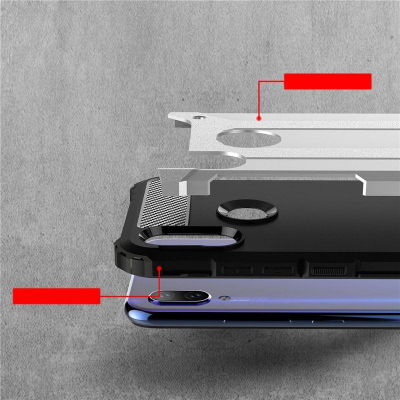Kapak mbrojtës Armor për Xiaomi Redmi 7, hibrid, i zi