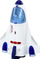 Lodër anije kozmike Spaceship Cosmonaut, me drita dhe zëra, e bardhë