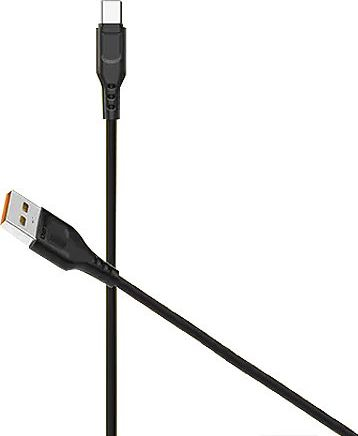 Kabllo USB Denmen USB A me USB C, 1 m, 2.4A, e zezë