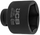 Çelës goditës JCB 1/2", 40mm, 6-këndësh, i zi