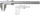 Kaliper kontrolli pa pika Limit 20080130, 300 x 150 x 0.05 mm, çelik inox, në kuti druri