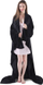 Batanije me mëngë DecoKing Lazy Blanket Smooth Classic, 150x180 cm, e zezë