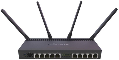Ruter wireless MikroTik RB4011iGS, Wi‑Fi 5 dual band, Gigabit Ethernet, i zi