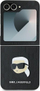 Këllëf telefoni Karl Lagerfeld Saffiano Monogram për Samsung Galaxy Z Flip 6, me logo, ngjyrë e zezë
