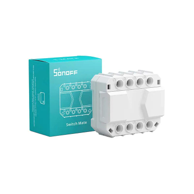 Modul smart ndërprerësi Sonoff S-MATE, eWeLink Remote, bateri CR2032, i bardhë