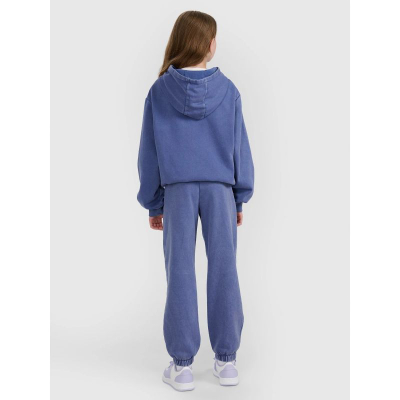Trenerka për goca 4F 4FJRAW25TTROF1473, jogger, pambuk, blu