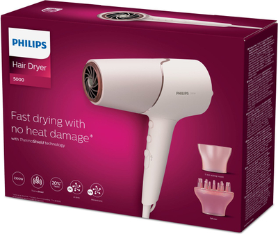 Tharëse flokësh Philips BHD530/00, ThermoShield, 2300W, e bardhë