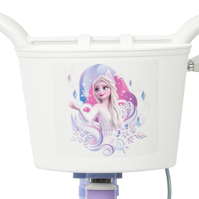 Biçikletë fëmijësh Huffy Disney Frozen 22294W, 12", me rrota ndihmëse, e bardhë vjollcë