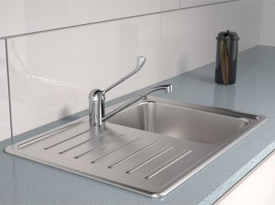 Rubinet kuzhine SCHÜTTE Sink Mixer, me një levë, me grykë që rrotullohet, krom