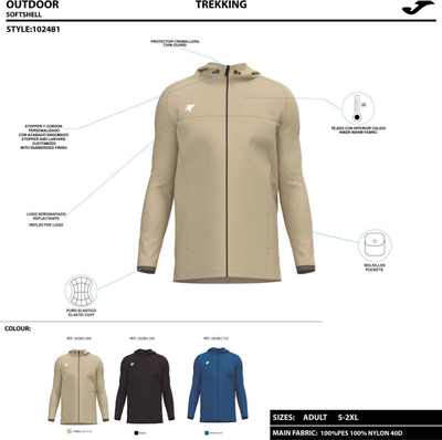 Xhaketë softshell për burra Fulsport Explorer, me kapuç, blu