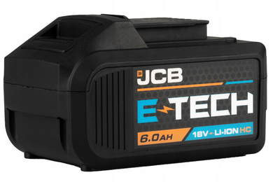 Bateri litium-ion JCB 18V, 6.0Ah me tregues LED