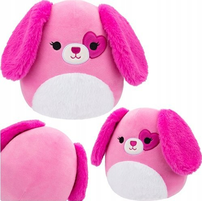 Lodër pellushi Squishmallows Sager the Pink Dog, 20 cm, e rozë