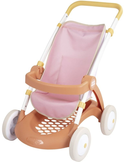 Karrucë lodër për kukulla Smoby Baby Nurse, për kukulla deri 42 cm, lartësi doreze 58 cm, rozë bezhë