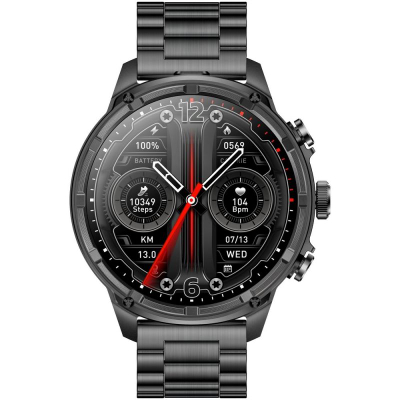 Smartwatch burrash Gravity GT41 4, ekran 1.85", thirrje me Bluetooth, portokalli me të zezë