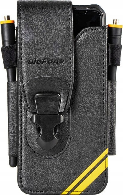 Këllëf me kapse Ulefone Armor për Armor 26, lëkurë, i zi