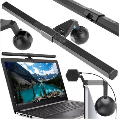 Lampë LED për monitor, 40 cm, vihet në ekran, me USB, e zezë