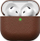 Обвивка од кожа KeyBudz Artisan Series за AirPods 4th Gen, еко-кожа, природно кафеава