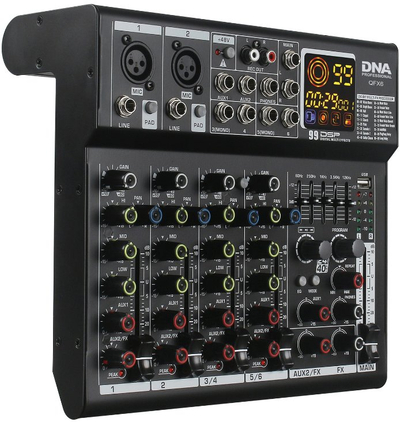 Аудио миксер DNA QFX6, 6 канали, Bluetooth, црн