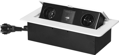 Prizë e fshehme ORNO OR GM 9035, 2x230V, USB A dhe USB C, e bardhë