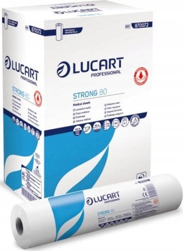Çarçaf nënshtrati mjekësor Lucart Medical Underpad Strong 80, celuloz 100%, set 6 copë, i bardhë