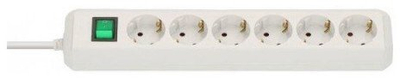 Prizë zgjatese Brennenstuhl Eco-Line, 6 dalje, kabllo 1.5m, e bardhë