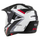 Helmetë moto CASSIDA Tour 2.0 X-tra, me peak, ECE 22.06, e bardhë e kuqe e zezë, madhësia XL