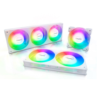 Вентилатор за компјутер Akasa Vegas A12, 120 mm PWM, RGB, бел