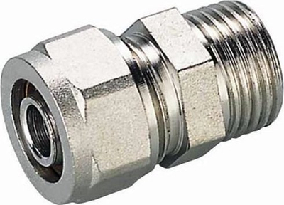 Lidhës i drejtë Hydroland PEX.Z.GZ, 25 x 3/4", dalje mashkullore, bronz i nikluar