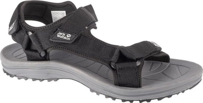 Sandale Jack Wolfskin Wave Breaker M 4052011, mbyllje Velcro, i zi
