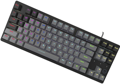 Tastierë mekanike gaming Lorgar Azar 514 TKL, me kabllo, RGB, zi gri