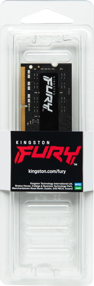РАМ меморија за лаптоп Kingston Fury Impact, 16GB, DDR4 2666MHz, црна
