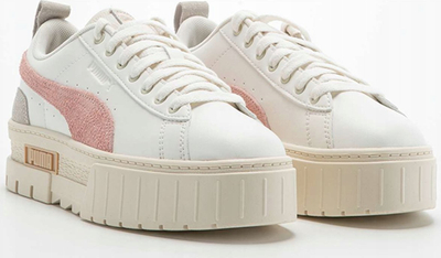 Atlete gocash Puma Mayze Thrifted W 389861-02, me platformë, të bardha me rozë