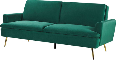 Divan krevate Beliani Vettre, kadife, 3 vende, jeshile e errët