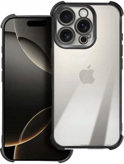 Maskë mbrojtëse Electro Antishock për iPhone 16e SE 4 2025, TPU, kundër goditjeve, e zezë