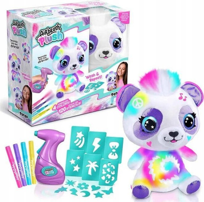 Lodër pelushi Airbrush Plush Panda 257, e butë, me shumë ngjyra