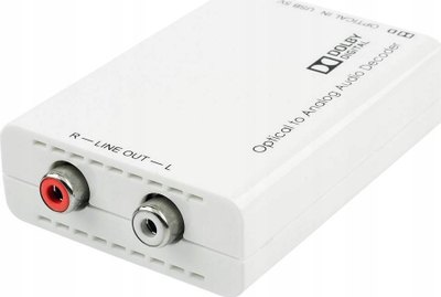 Konvertues audio optik Lindy DAC, Dolby Digital Decoder, dalje stereo L/R, i bardhë