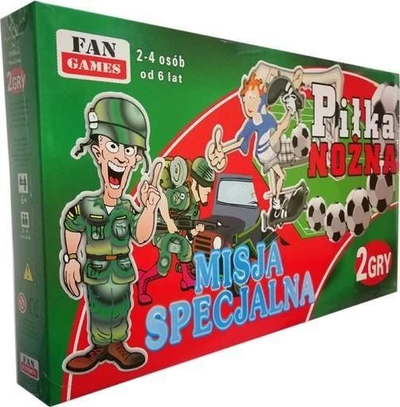Set lojërash tavoline Fan Games Mission Speciale dhe Futboll, 2 4 lojtarë, mbi 6 vjeç, shumëngjyrëshe