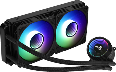 Водно ладење со вода Aerocool Mirage L240, 240mm, ARGB, црно