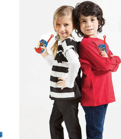 Walkie talkie për kalamaj Lexibook Paw Patrol Chase 3D, rreze 2 km, me dritë Morse, blu e kuqe