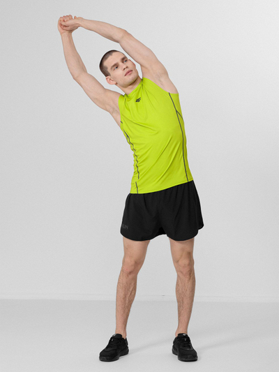 Shorce sportive 4F H4L22 SKMF012, Regular Fit, me xhep mbrapa, ngjyrë e zezë