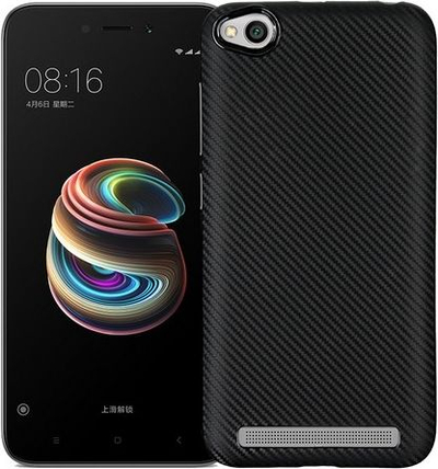 Mbështjellëse karboni për Xiaomi Note 5A, e zezë