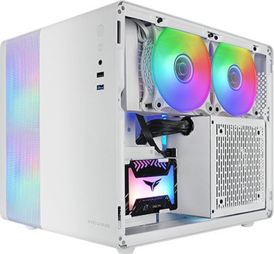 Kuti kompjuteri Tacens Mars Gaming MC400, MicroATX, 3x120mm, e bardhë
