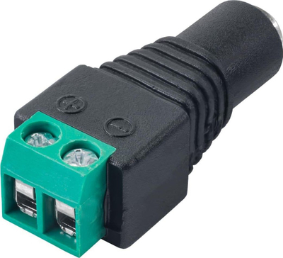 Adapter AV Akyga AK-SC-17, terminal UTP në 5.5x2.1mm, i zi