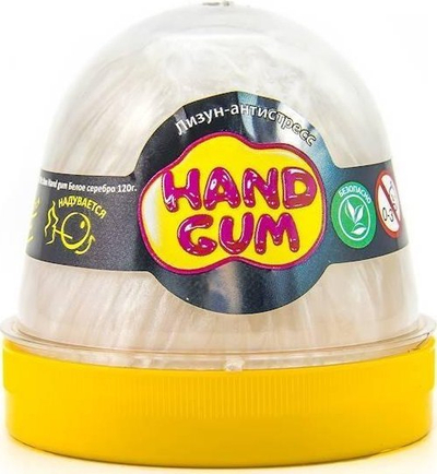 Lodër slime MrBoo Hand Gum, 120g, e bardhë me argjend