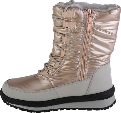 Çizme dëbore për goca CMP Harma Snow Boot W 39Q4976, që s’ju futet uji, me astar të ngrohtë, bezhë me shkëlqim