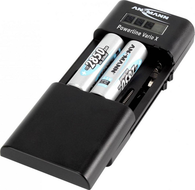 Karikues baterish Ansmann Powerline Vario X, Li-Ion NiMH, me ekran LCD, i zi