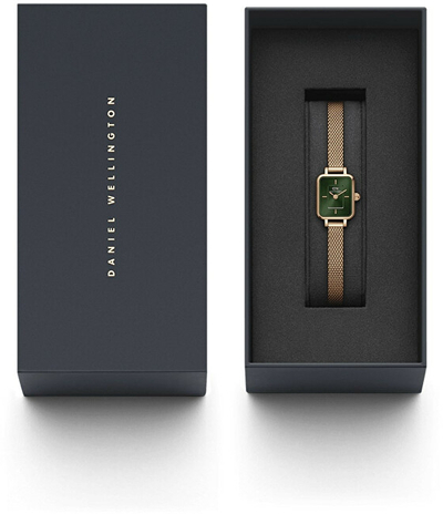 Orë për femra Daniel Wellington Micro Quadro Mini Melrose, e artë
